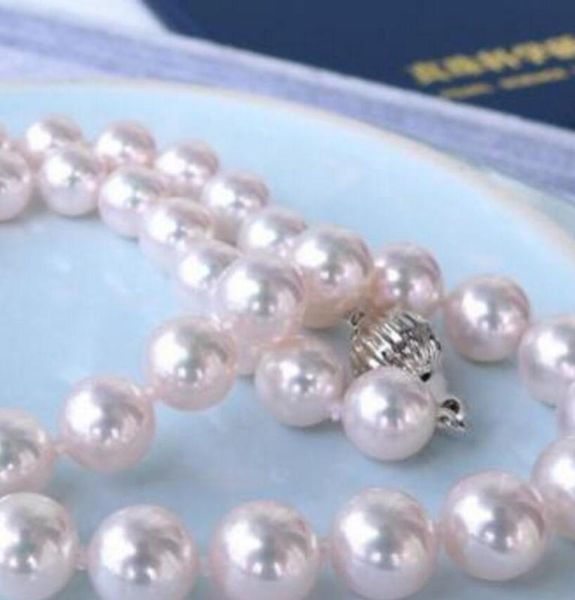 fashion jewelry gorgeous 8-8.5mm round akoya natural white pearl pearl necklace 14k white gold send box, Silver
fashion jewelry gorgeous 8-8.5mm round akoya natural white pearl pearl necklace 14k white gold send box, Silver
