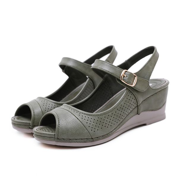 dress shoes fashion female sandals hollow out breathable fish toe wedges buckle strap women sandalia feminina, Black
dress shoes fashion female sandals hollow out breathable fish toe wedges buckle strap women sandalia feminina, Black