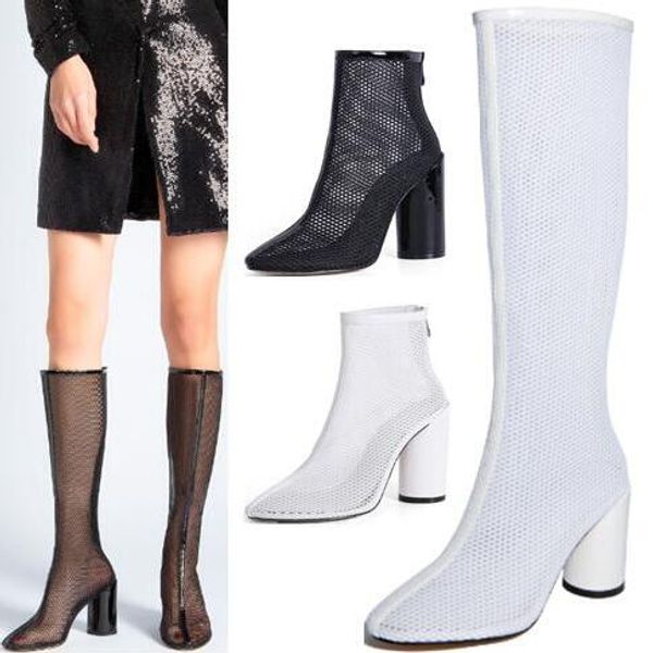 drop shipping summer brand woman air mesh black white round toe lace transparent zip back square toe knee high long boots
drop shipping summer brand woman air mesh black white round toe lace transparent zip back square toe knee high long boots
