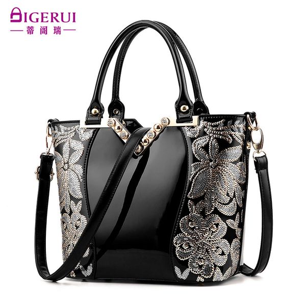 new style fashion black embroidered bright skin shoulder bag handbag bag women's shoulder
new style fashion black embroidered bright skin shoulder bag handbag bag women's shoulder