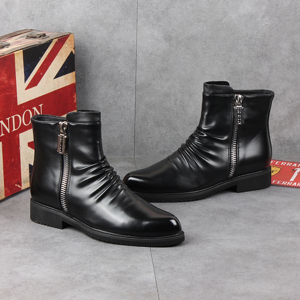 italian brand designer men fashion ankle boots warm fur genuine leather winter shoes outdoors snow boot gentleman botas hombre, Black
italian brand designer men fashion ankle boots warm fur genuine leather winter shoes outdoors snow boot gentleman botas hombre, Black