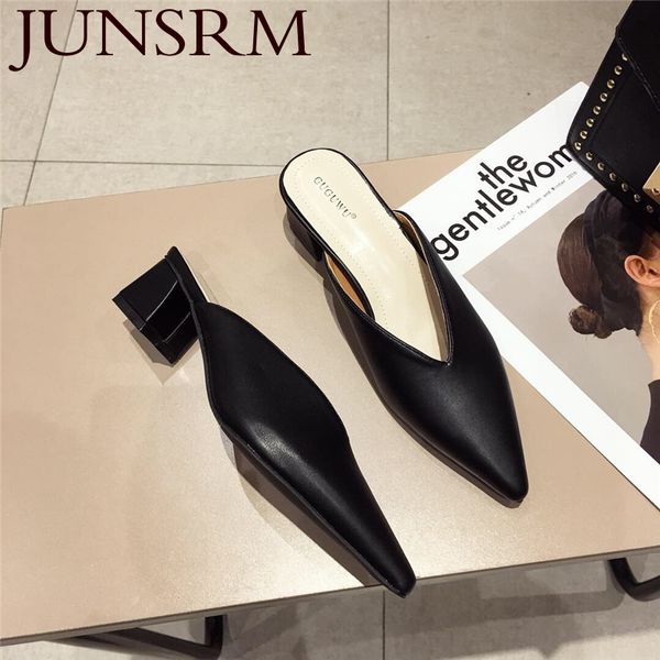junsrm summer women pointed toe slipper nude white square low heels outsides ladies slides brand beach mules shoes female, Black
junsrm summer women pointed toe slipper nude white square low heels outsides ladies slides brand beach mules shoes female, Black