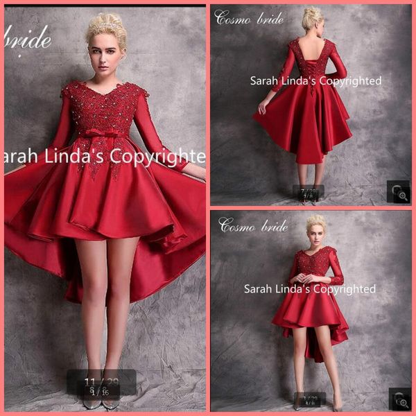 2020 new arrival wine satin a line prom dress high low with 3/4 sleeve modest beaded sequins prom dresses petite girls informal cocktail, Black
2020 new arrival wine satin a line prom dress high low with 3/4 sleeve modest beaded sequins prom dresses petite girls informal cocktail, Black