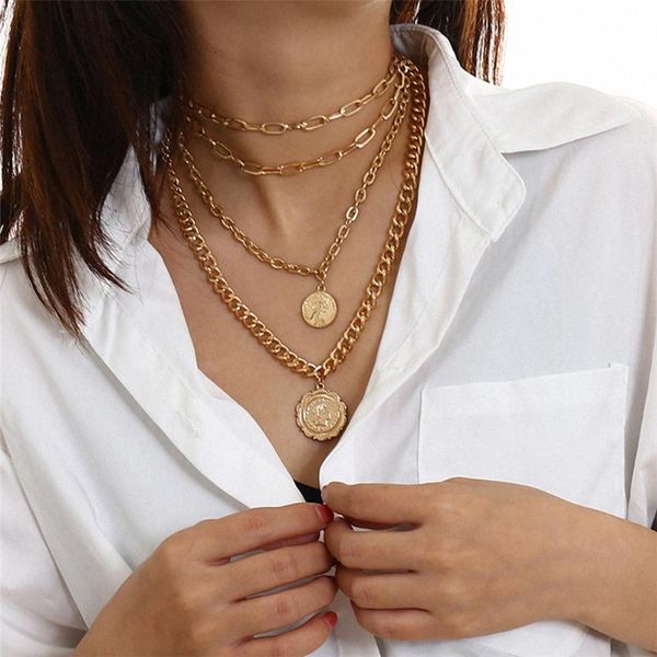 vintage virgin mary carved coin pendant necklace cuba chunky chain multi layer choker necklace hip hop statement jewelry for wom, Silver
vintage virgin mary carved coin pendant necklace cuba chunky chain multi layer choker necklace hip hop statement jewelry for wom, Silver