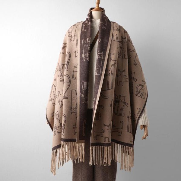 scarves style thick type tassel scarf female cat printing cashmere explosion shawl sunscreen autumn and winter windproof, Blue;gray
scarves style thick type tassel scarf female cat printing cashmere explosion shawl sunscreen autumn and winter windproof, Blue;gray