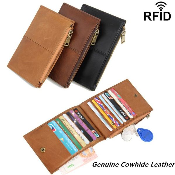 vintage genuine leather men rifd wallet cowhide zippy folded purse credit card holder purses clutch small casual coin purse hand bag ge12, Red;black
vintage genuine leather men rifd wallet cowhide zippy folded purse credit card holder purses clutch small casual coin purse hand bag ge12, Red;black