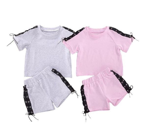 running sets 2021 infant children baby girls short sleeve shirt shorts bandage summer solid outfits streetwear 2pcs set 1-6years, Black;blue
running sets 2021 infant children baby girls short sleeve shirt shorts bandage summer solid outfits streetwear 2pcs set 1-6years, Black;blue