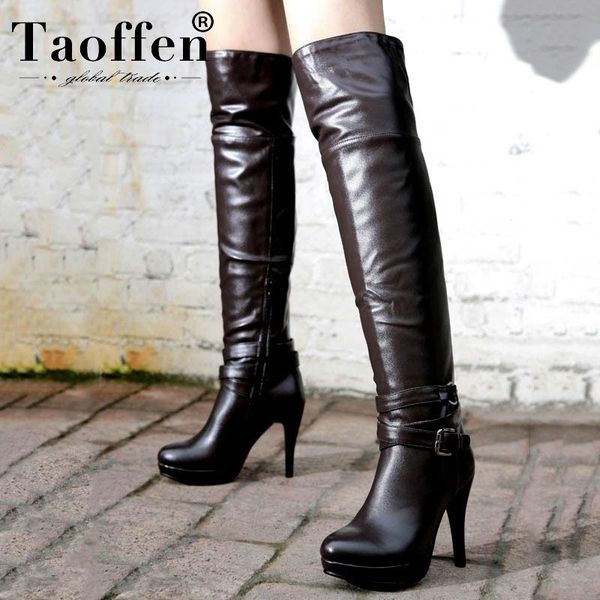taoffen высокого качества 2020 женщины моды sexy winter boots платформа пряжки над коленом сапоги черные ботинки женщин размер 32-43, Black
taoffen высокого качества 2020 женщины моды sexy winter boots платформа пряжки над коленом сапоги черные ботинки женщин размер 32-43, Black