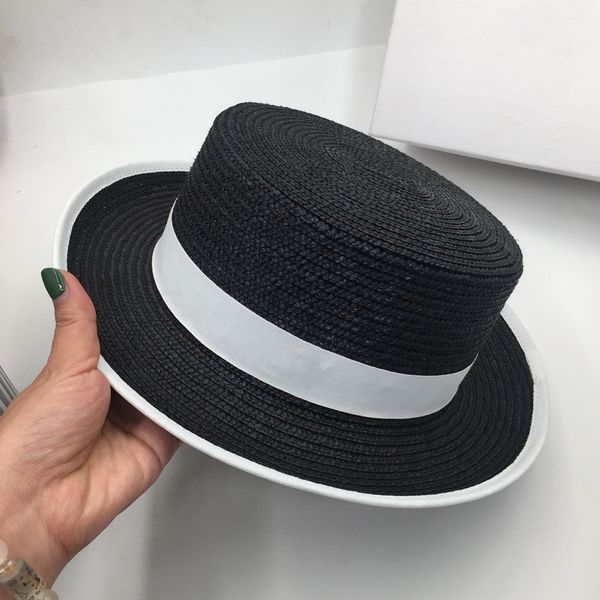 french elegant straw flat hat female fashion star with a small hat ins sun straw tang yin, Blue;gray
french elegant straw flat hat female fashion star with a small hat ins sun straw tang yin, Blue;gray