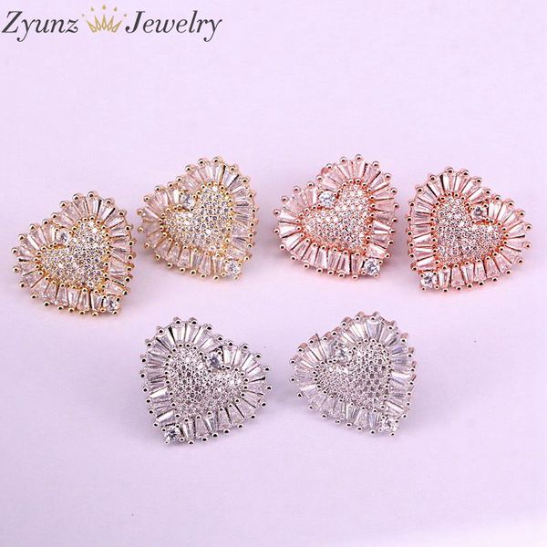 stud 10 pairs, jewelry gold / rose gold/ silver color heart studs with clear cz earrings for women girls, Golden;silver
stud 10 pairs, jewelry gold / rose gold/ silver color heart studs with clear cz earrings for women girls, Golden;silver