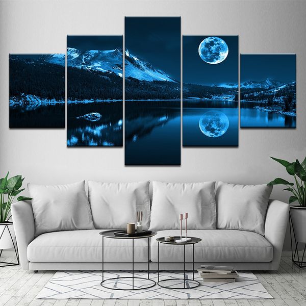 modern decoration home wall art modular pictures canvas 5 pieces abstract blue moon night scene paintings hd printing framework
modern decoration home wall art modular pictures canvas 5 pieces abstract blue moon night scene paintings hd printing framework