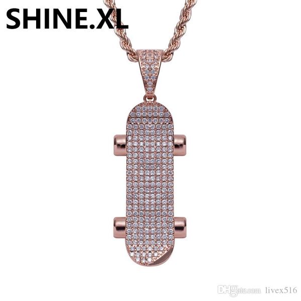 hip hop mens jewelry skateboard pendant necklace iced out full zircon with stainless steel rope chain, Silver
hip hop mens jewelry skateboard pendant necklace iced out full zircon with stainless steel rope chain, Silver