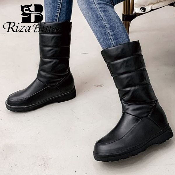 rizabina плюс размер 33-50 зимний теплый снег boots для женщин сплошной цвет круглый toe теленок середина сапоги с меховой плюшевые женщины, Black
rizabina плюс размер 33-50 зимний теплый снег boots для женщин сплошной цвет круглый toe теленок середина сапоги с меховой плюшевые женщины, Black