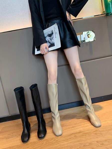 med heel boots thigh high heels high brand women's shoes platform booties ladies boots-women women, Black
med heel boots thigh high heels high brand women's shoes platform booties ladies boots-women women, Black