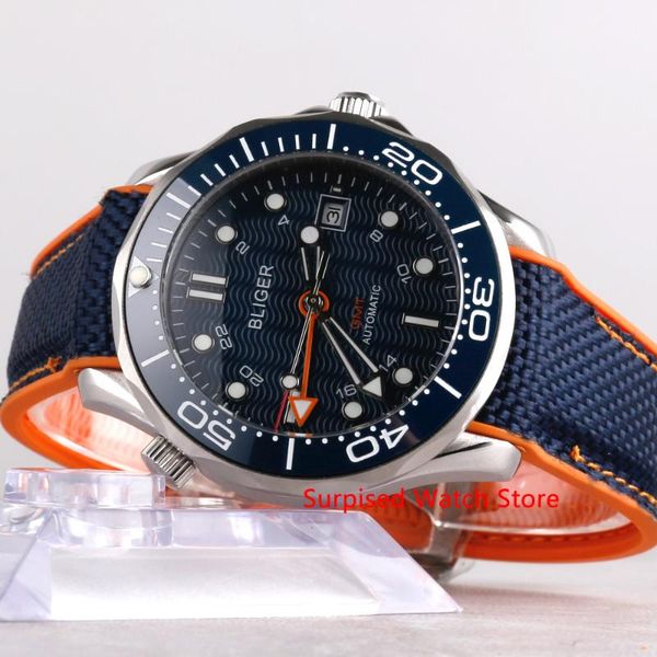 bliger 41mm automatic mechanical mens watch gmt movement luxury clock luminous waterproof calendar sapphire glass wristwatch men, Slivery;brown
bliger 41mm automatic mechanical mens watch gmt movement luxury clock luminous waterproof calendar sapphire glass wristwatch men, Slivery;brown