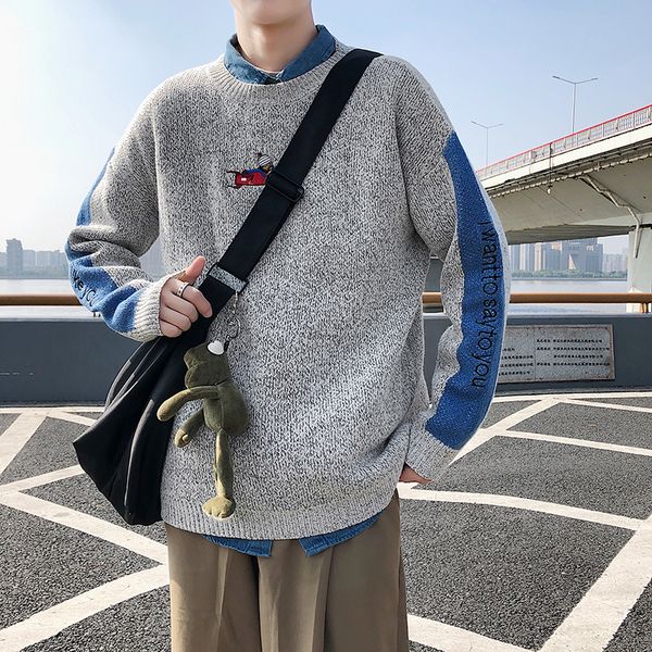 wholesale new products in autumn and winter 2019 men's fashion casual warm sweater all over loose top, White;black
wholesale new products in autumn and winter 2019 men's fashion casual warm sweater all over loose top, White;black