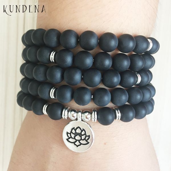 108 prayer mala bracelet or necklace prayer beads men matte black onyx yoga bracelets lotus om black bracelet, Golden;silver
108 prayer mala bracelet or necklace prayer beads men matte black onyx yoga bracelets lotus om black bracelet, Golden;silver