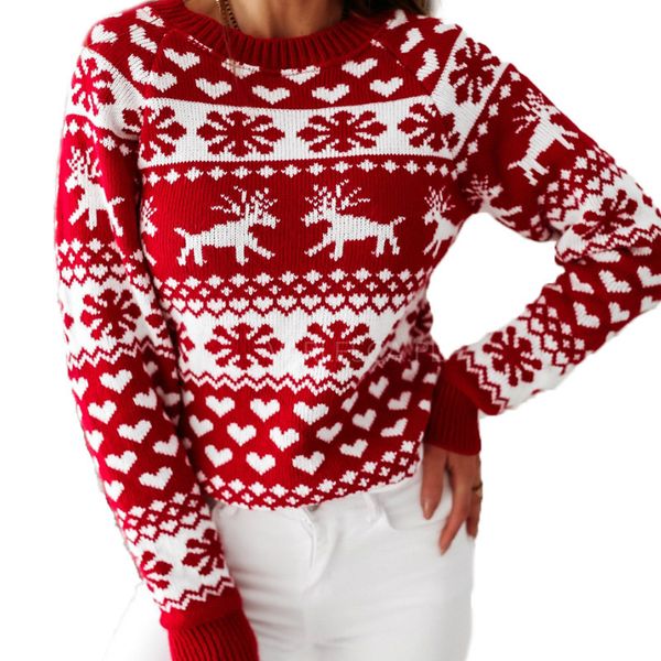 women sweaters autumn winter christmas clothes ladies casual fashion long sleeve o neck pattern pullover sweater knitwear, White;black
women sweaters autumn winter christmas clothes ladies casual fashion long sleeve o neck pattern pullover sweater knitwear, White;black
