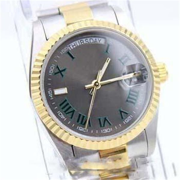 2020 sell 2- tone green roman number mensstainless steel watches automatic mechanical watch date stainless steel men 116333 wristwatch, Slivery;brown
2020 sell 2- tone green roman number mensstainless steel watches automatic mechanical watch date stainless steel men 116333 wristwatch, Slivery;brown