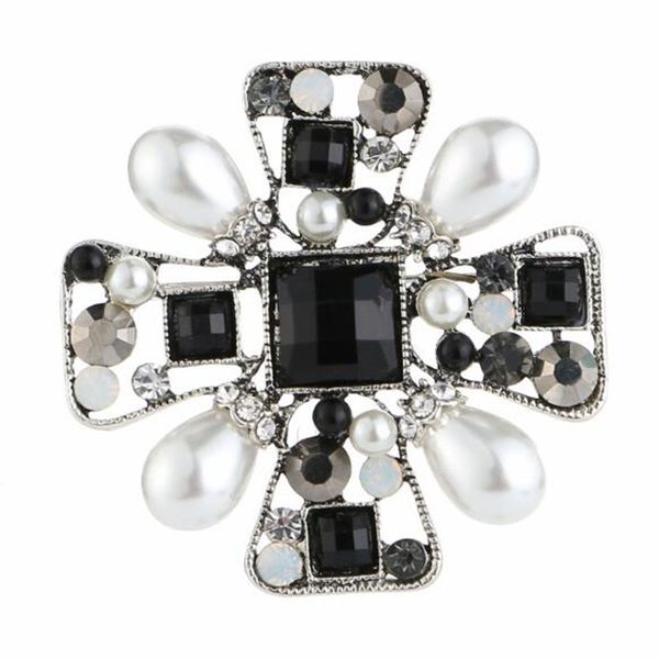wholesale retro crystal pearl cross brooch corsage black white pearl scarf clips brooch pins women wedding party jewelry, Gray
wholesale retro crystal pearl cross brooch corsage black white pearl scarf clips brooch pins women wedding party jewelry, Gray