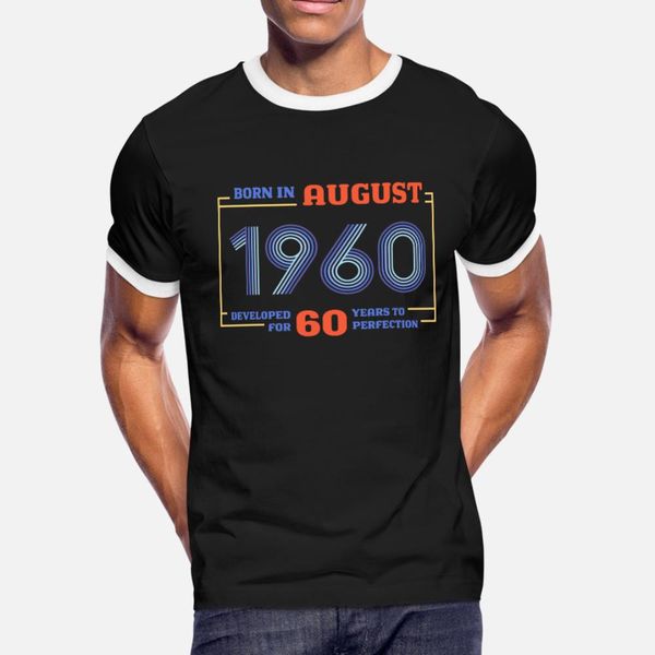 birthday 60 years august 1960 perfection t shirt men printed short sleeve round collar novelty gift comical summer style letters shirt
birthday 60 years august 1960 perfection t shirt men printed short sleeve round collar novelty gift comical summer style letters shirt