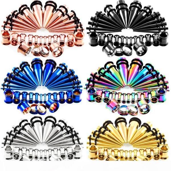 28pcs set ear stretching kit plugs and tapers gauges set stainless steel taper with plugs earring ear plug g80l, Silver
28pcs set ear stretching kit plugs and tapers gauges set stainless steel taper with plugs earring ear plug g80l, Silver