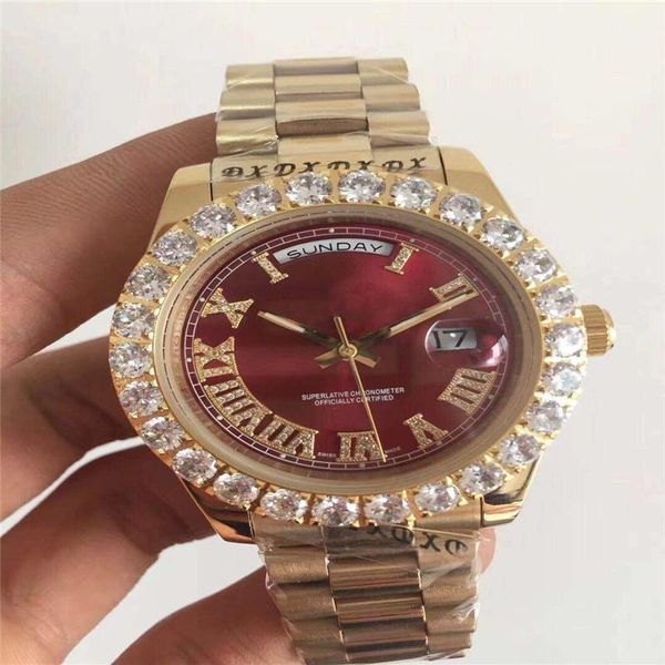 delivery watch men's mechanical brand day red face diamond watch men's automatic sapphire 18k original buckle mechanical, Slivery;brown
delivery watch men's mechanical brand day red face diamond watch men's automatic sapphire 18k original buckle mechanical, Slivery;brown