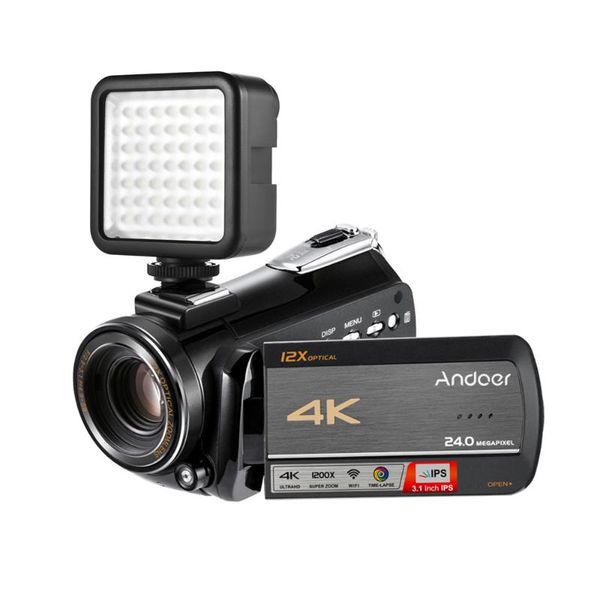 camcorders andoer ac5 4k uhd 24mp wifi 3.1inch digital video camera camcorder +w49 mini interlock led panel light w/ 2* batteries
camcorders andoer ac5 4k uhd 24mp wifi 3.1inch digital video camera camcorder +w49 mini interlock led panel light w/ 2* batteries