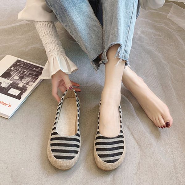 single shoes female 2020 new korean version of cloth shoes women flat with a pedal lazy linen flat casual, Black
single shoes female 2020 new korean version of cloth shoes women flat with a pedal lazy linen flat casual, Black