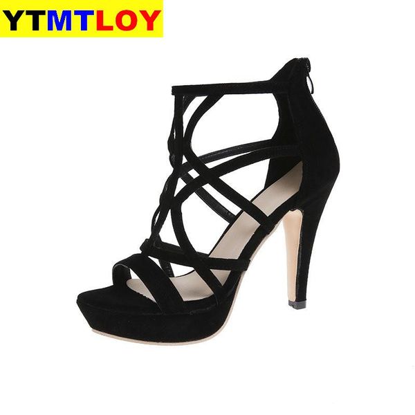 women platform sandals strippy open toe high heels back zip sandalia shoes party ladies woman large size gladiator, Black
women platform sandals strippy open toe high heels back zip sandalia shoes party ladies woman large size gladiator, Black