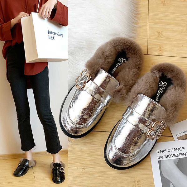 vabadus fur loafers slip on oxfords round toe winter metal slippers rhinestone silver casual flats comfort shoes woman yd449, Black
vabadus fur loafers slip on oxfords round toe winter metal slippers rhinestone silver casual flats comfort shoes woman yd449, Black