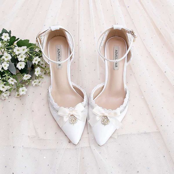 lady shoes pointed hollow french white gentle wind girl's shoes bow crystal mori sweet thin heeled fairy high heels, Black
lady shoes pointed hollow french white gentle wind girl's shoes bow crystal mori sweet thin heeled fairy high heels, Black