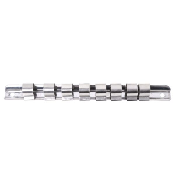 socket rack holder 1/4\" 3/8\" 1/2\" with 8 clips on rail tool organizer storage b95a
socket rack holder 1/4\" 3/8\" 1/2\" with 8 clips on rail tool organizer storage b95a