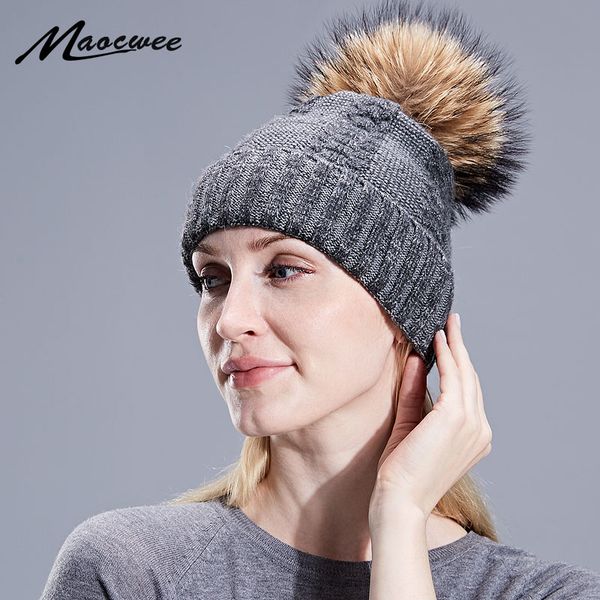 real fur winter hat raccoon pom pom hat for women brand thick women girls caps knitted skullies beanies pompom cap wholesale, Blue;gray
real fur winter hat raccoon pom pom hat for women brand thick women girls caps knitted skullies beanies pompom cap wholesale, Blue;gray