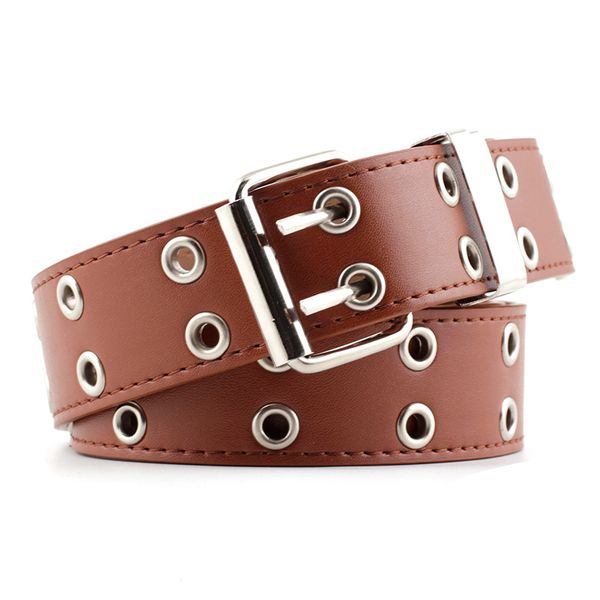 2020 new designer women's punk black white pink red brown double eyelet grommet leather belt with chain belts for women pants, Black;brown
2020 new designer women's punk black white pink red brown double eyelet grommet leather belt with chain belts for women pants, Black;brown