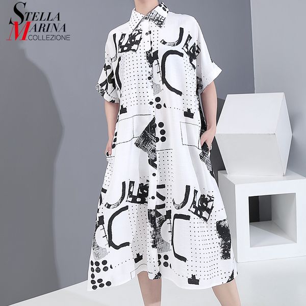 new letter dots printed big size summer 2020 women white shirt dress & pocket straight midi office ladies casual dress robe 6443, White;black
new letter dots printed big size summer 2020 women white shirt dress & pocket straight midi office ladies casual dress robe 6443, White;black