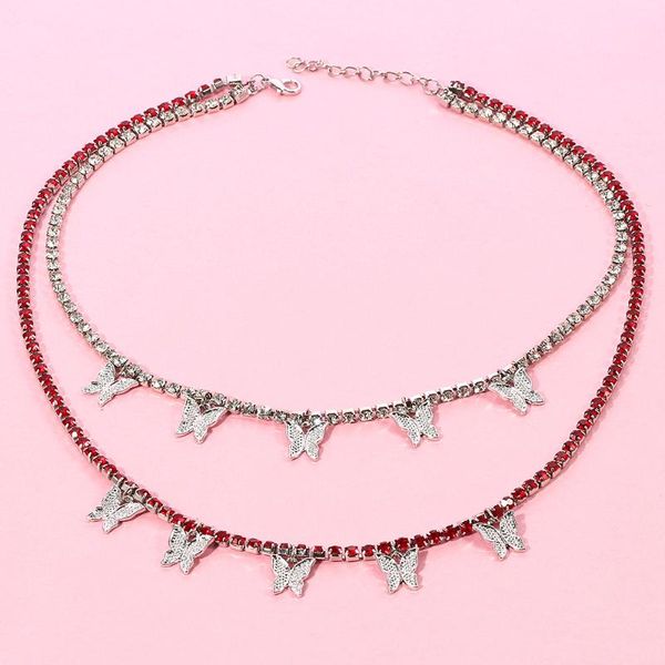 fashion beautiful double choker necklace butterfly necklace chain female shiny iced out crystal clavicle chain for women jewelry, Silver
fashion beautiful double choker necklace butterfly necklace chain female shiny iced out crystal clavicle chain for women jewelry, Silver