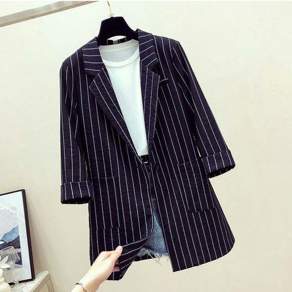 2020 new loose suit sunscreen jacket women's middle long thin casual suit spring and autumn, White;black
2020 new loose suit sunscreen jacket women's middle long thin casual suit spring and autumn, White;black