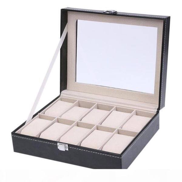 2019 fashion 10 grids pu leather watch boxes storage organizer box jewelry ring display watch case black display case box, Black;blue
2019 fashion 10 grids pu leather watch boxes storage organizer box jewelry ring display watch case black display case box, Black;blue