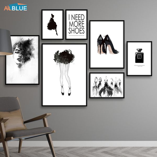 watercolor girl canvas print painting nordic poster fashion wall art black and white picture for living room abstract minimalist
watercolor girl canvas print painting nordic poster fashion wall art black and white picture for living room abstract minimalist