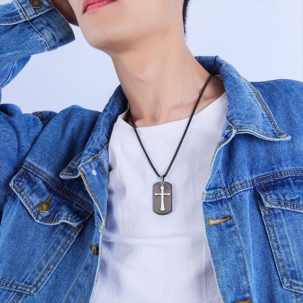 necklaces men's black nameplate cross pendants large necklaces hip hop jesus stainless steel chain jewelry on the neck, Silver
necklaces men's black nameplate cross pendants large necklaces hip hop jesus stainless steel chain jewelry on the neck, Silver