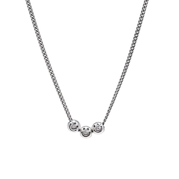 vintage three beads smiling face pendant necklace vintage clavicle chain thai silver color necklace for women gift s-n600
vintage three beads smiling face pendant necklace vintage clavicle chain thai silver color necklace for women gift s-n600