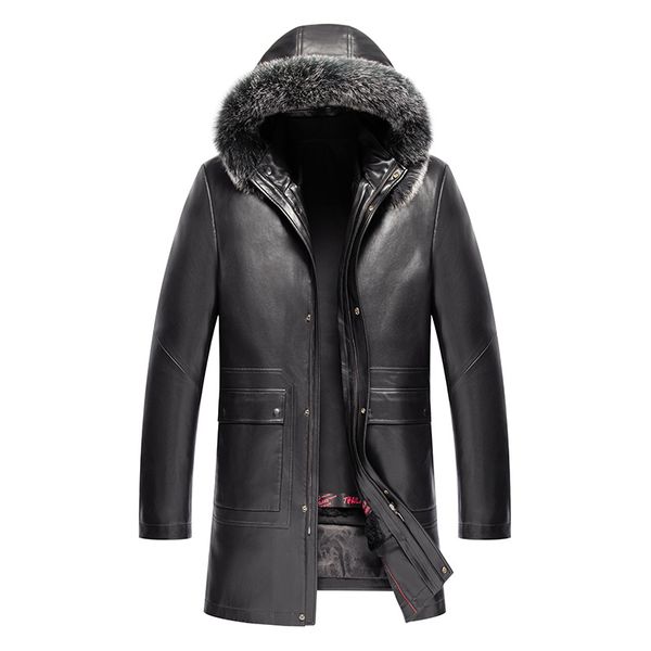 mens sheepskin leather jacket fox fur collar genuine leather coat and jackets hoodies snow jacket real fur ovvercoat windreaker outerwear, Black
mens sheepskin leather jacket fox fur collar genuine leather coat and jackets hoodies snow jacket real fur ovvercoat windreaker outerwear, Black
