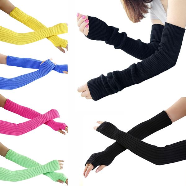 five fingers gloves women neon bright solid color fingerless ribbed knit crochet dance over elbow long arm warmers mittens with thumb hole, Blue;gray
five fingers gloves women neon bright solid color fingerless ribbed knit crochet dance over elbow long arm warmers mittens with thumb hole, Blue;gray