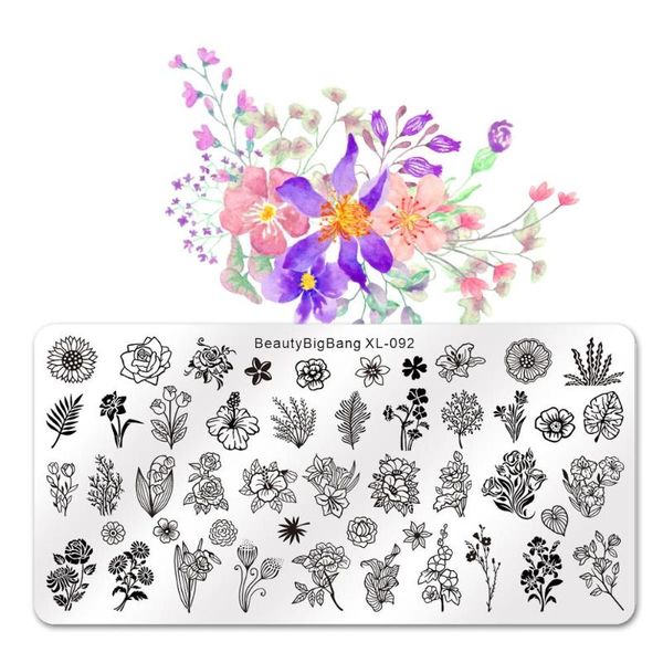 beautybigbang stamping plates nail flower grass leaf theme mold stainless steel stamp nail art printing stamping template xl-092, White
beautybigbang stamping plates nail flower grass leaf theme mold stainless steel stamp nail art printing stamping template xl-092, White