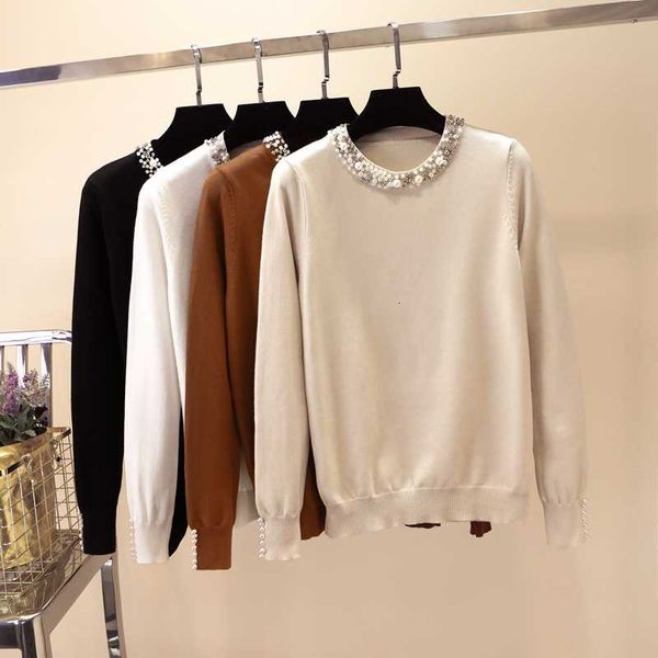pearls beading o-neck sweater women elegant basic slim pullover long sleeve knitted sweaters 2020 autumn and winter modis, White;black
pearls beading o-neck sweater women elegant basic slim pullover long sleeve knitted sweaters 2020 autumn and winter modis, White;black