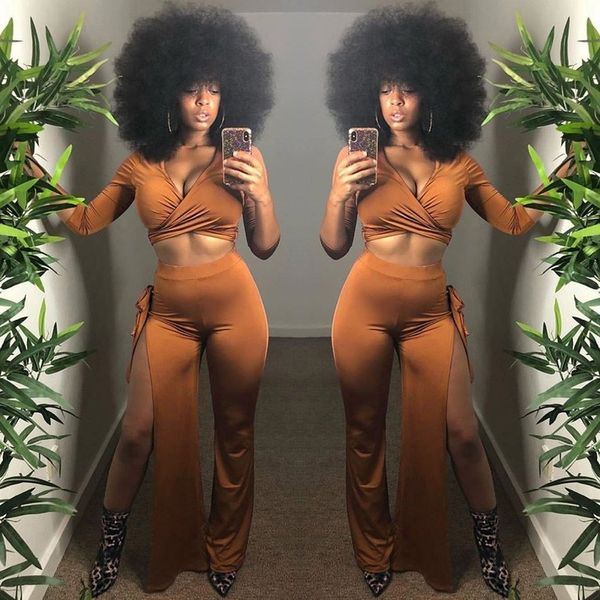 women's tracksuits 2021 spring women suit solid two 2 piece set fashion crop t shirt long sleeve and split wide leg trousers, Gray
women's tracksuits 2021 spring women suit solid two 2 piece set fashion crop t shirt long sleeve and split wide leg trousers, Gray
