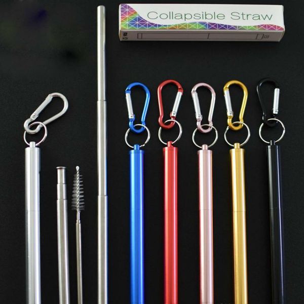 portable stainless steel telescopic drinking straw travel paille paja reutilizable reusable straw with 1 brush and carry case
portable stainless steel telescopic drinking straw travel paille paja reutilizable reusable straw with 1 brush and carry case