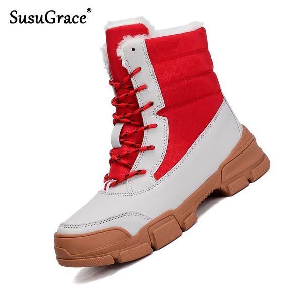 susugrace fashion brand women snow boots winter female casual lace-up flat shoes outdoor warm fur lining soft botas de mujer new, Black
susugrace fashion brand women snow boots winter female casual lace-up flat shoes outdoor warm fur lining soft botas de mujer new, Black