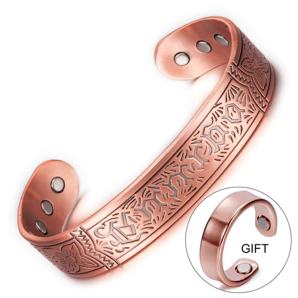 vinterly buy 1 get 1 gift pure copper bracelet men energy magnetic bracelet copper wide adjustable cuff bracelet bangles for men y200810, Black
vinterly buy 1 get 1 gift pure copper bracelet men energy magnetic bracelet copper wide adjustable cuff bracelet bangles for men y200810, Black
